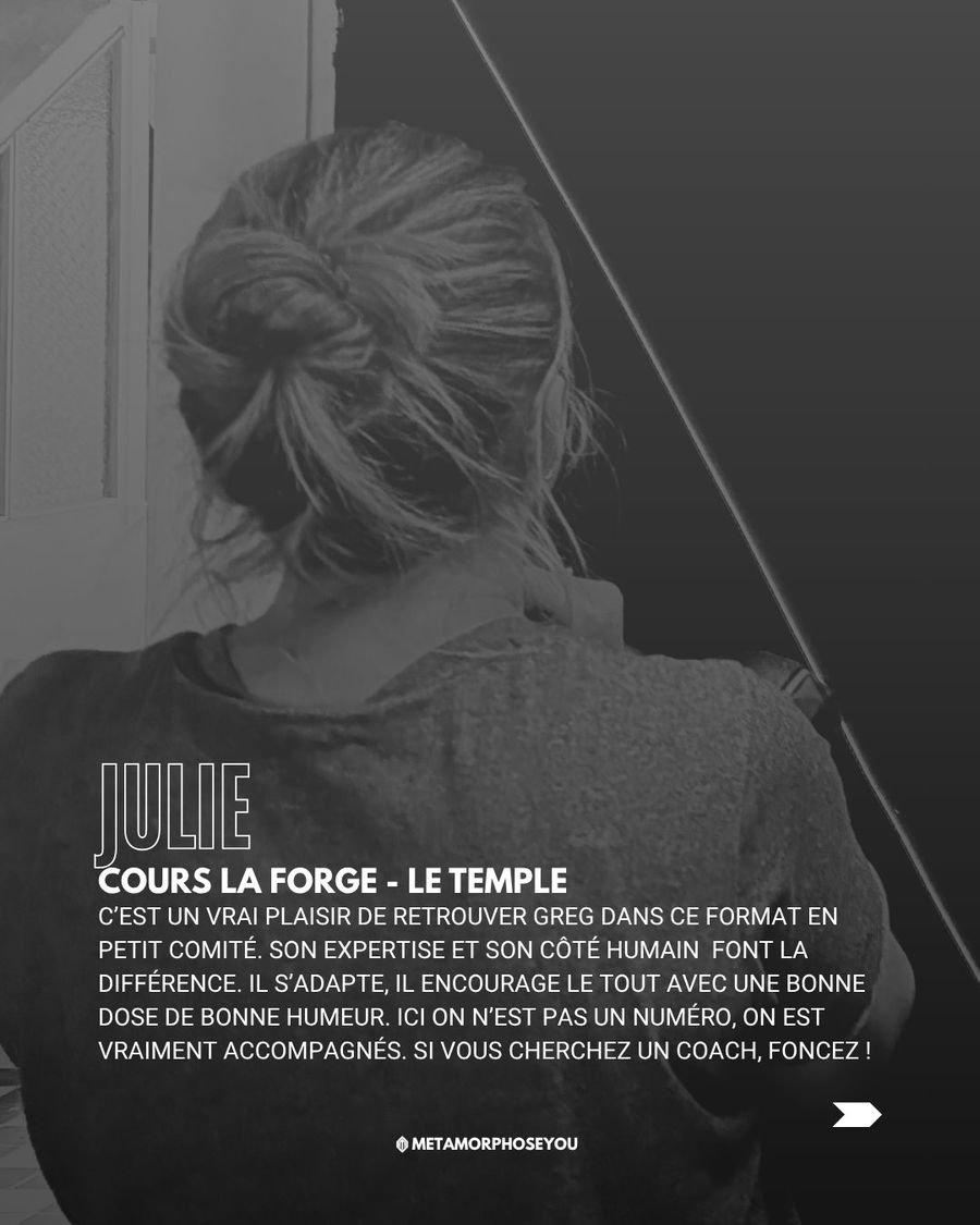 Témoignage de Julie — Cours La Forge